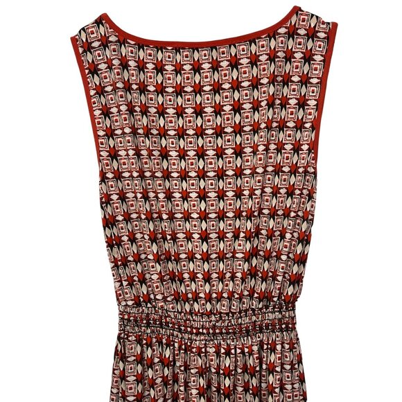 Max Studio Dress Womens Small Sundress Mini Sleeveless Orange Print Work Casual - Picture 8 of 12